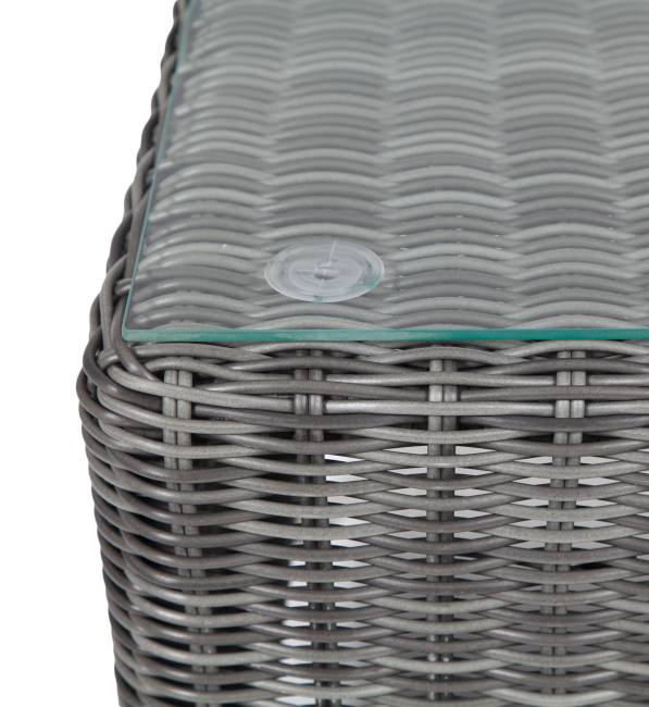 "Кон Панна" столик журнальный из искусственного ротанга, цвет графит "Кон Панна" столик журнальный из искусственного ротанга, цвет графит