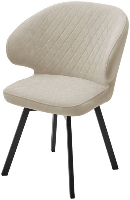 Стул ХИЛТОН 360 град., цвет B03 Бежевый, велюр / черный каркас М-City
