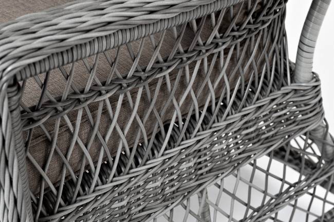 "Гранд Латте" диван трехместный из искусственного ротанга, цвет графит