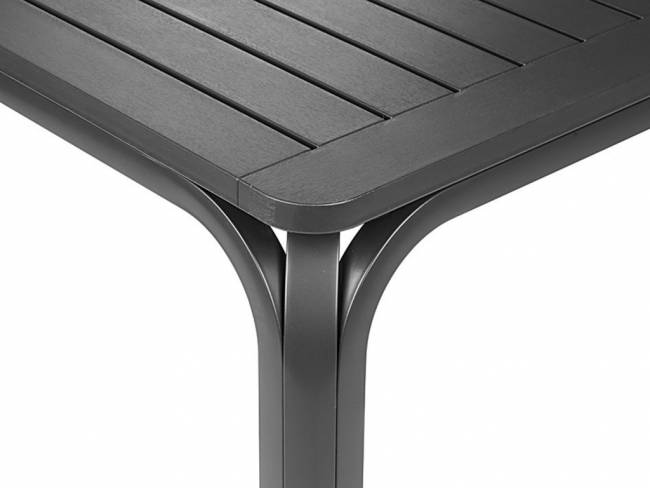 Стол пластиковый раздвижной Alloro 140 Extensible антрацит 1400-2100х1000х730 мм Стол пластиковый раздвижной Alloro 140 Extensible антрацит 1400-2100х1000х730 мм
