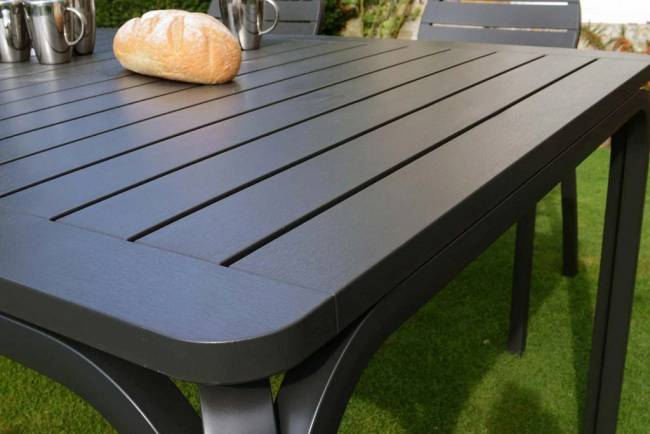 Стол пластиковый раздвижной Alloro 140 Extensible антрацит 1400-2100х1000х730 мм Стол пластиковый раздвижной Alloro 140 Extensible антрацит 1400-2100х1000х730 мм