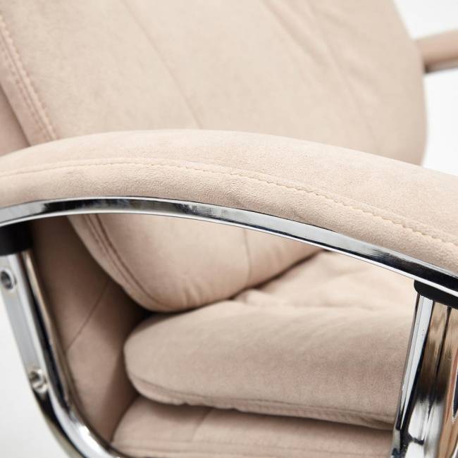 Кресло SOFTY LUX флок , бежевый, 7 бежевый флок Кресло SOFTY LUX флок , бежевый, 7 бежевый флок