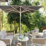 Зонт профессиональный 3х4 м Rimini Standard белый, серо-коричневый 3000х4000 мм